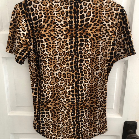 Leopard print bodysuit dress shirt - Picture 7 of 7